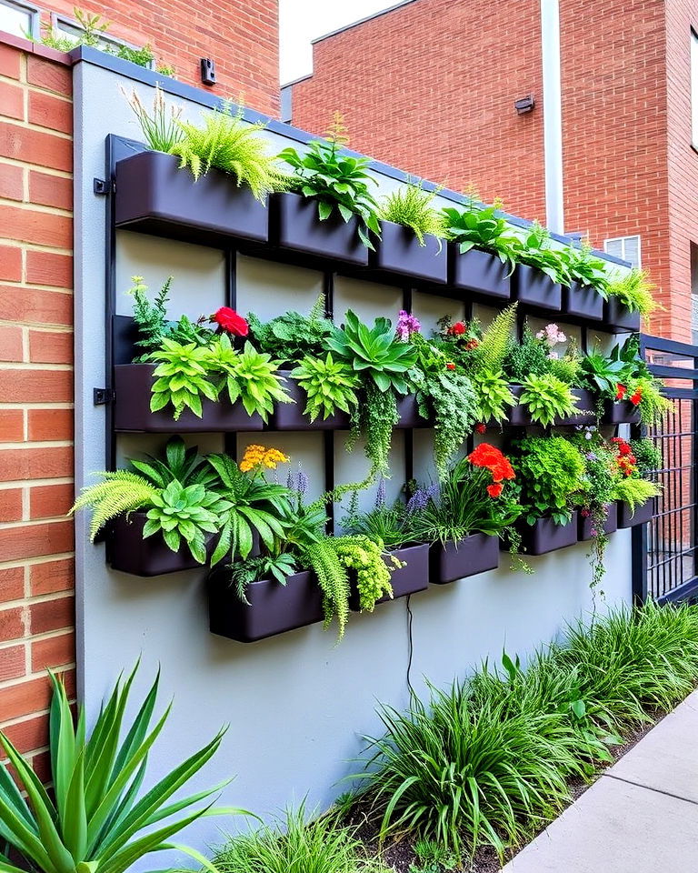 vertical gardens space saving solution to property line landscaping - 25 Property Line Landscaping Ideas