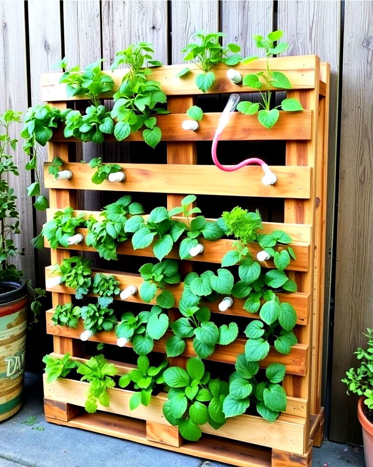 vertical hydroponic garden - 20 Vertical Pallet Garden Ideas