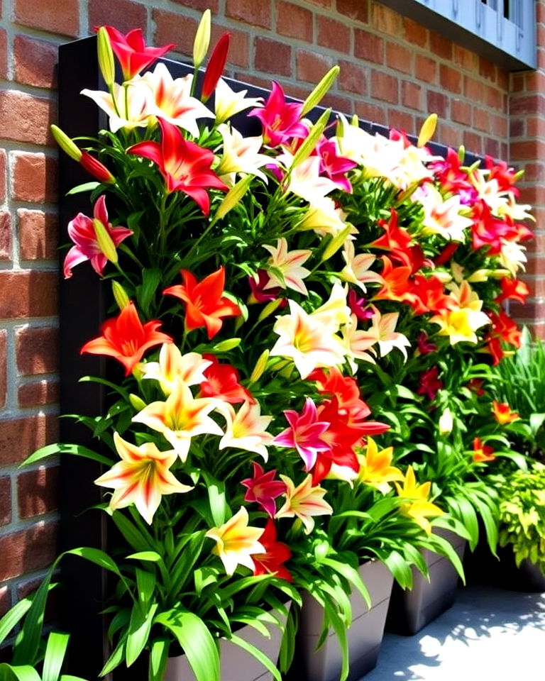 vertical lily garden wall - 15 Lily Garden Ideas