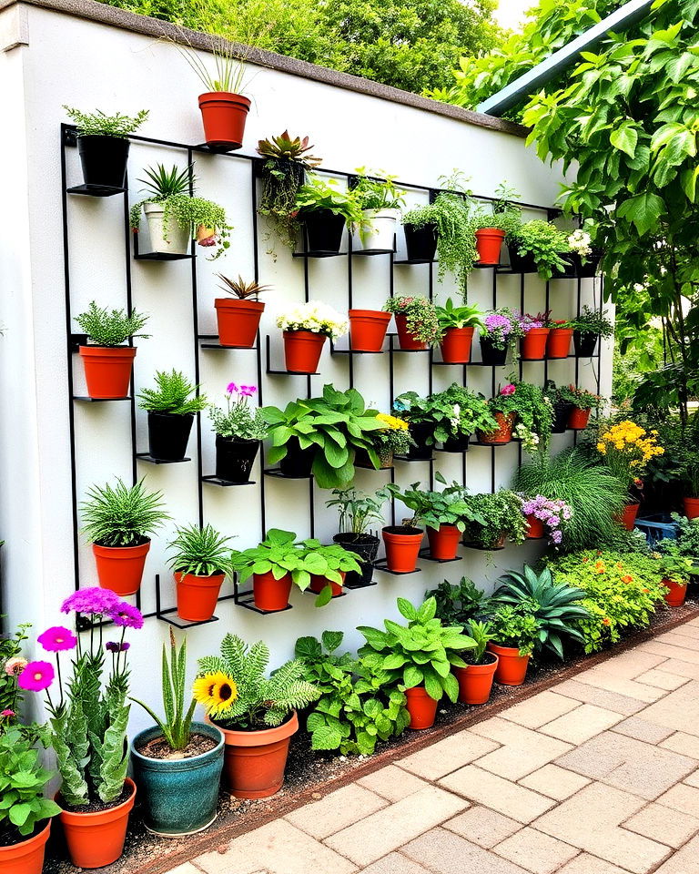 vertical plant display for nursery garden - 15 Nursery Garden Ideas