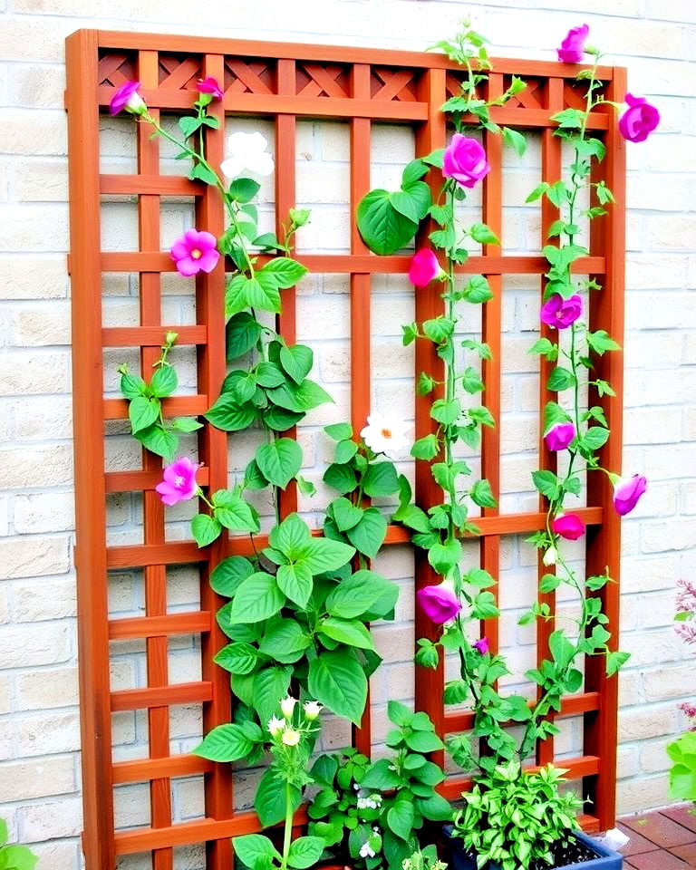 vertical trellis outdoor walls - 20 Outdoor Accent Wall Ideas