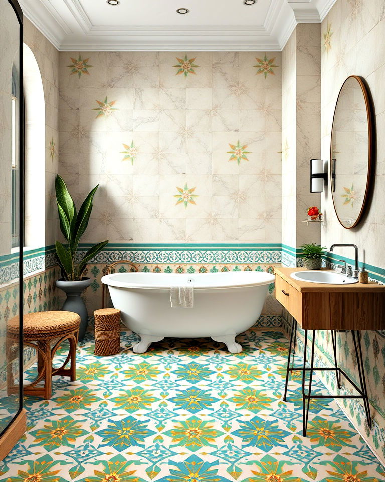 vibrant tile patterns to italian interior - 25 Italian Interior Design Ideas