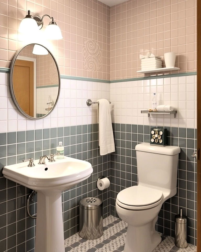 vintage bathroom accessories - 25 1950s Bathroom Ideas