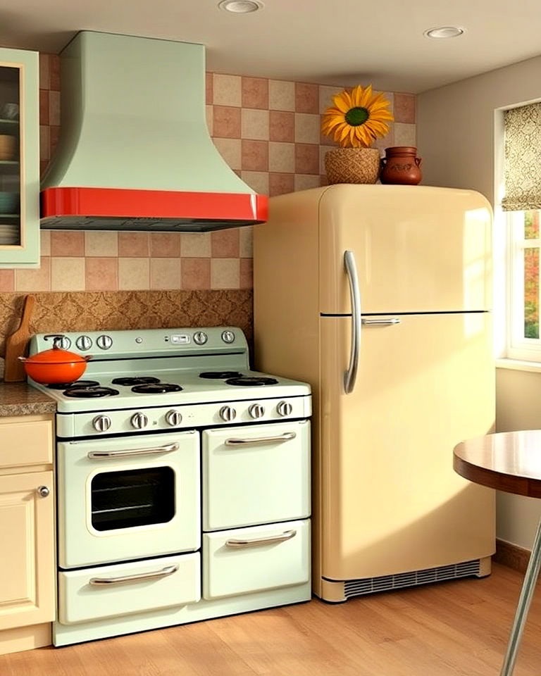 vintage inspired appliance in 1960s kitchen - 15 1960s Kitchen Ideas