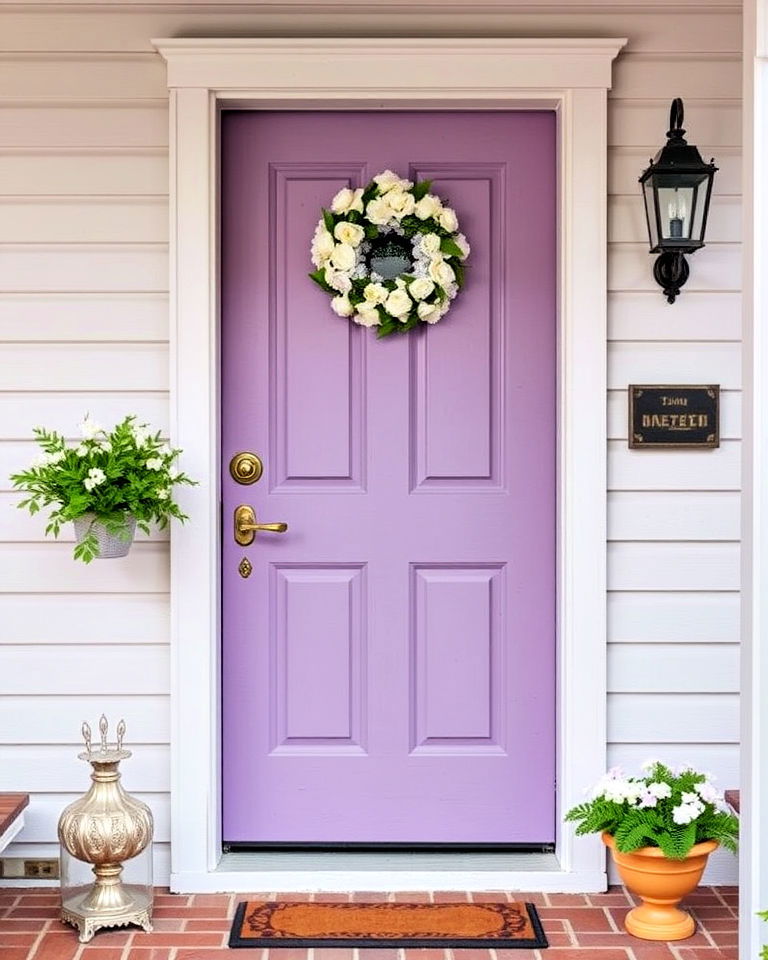 vintage inspired lavender front door - 15 Lavender Front Door Ideas
