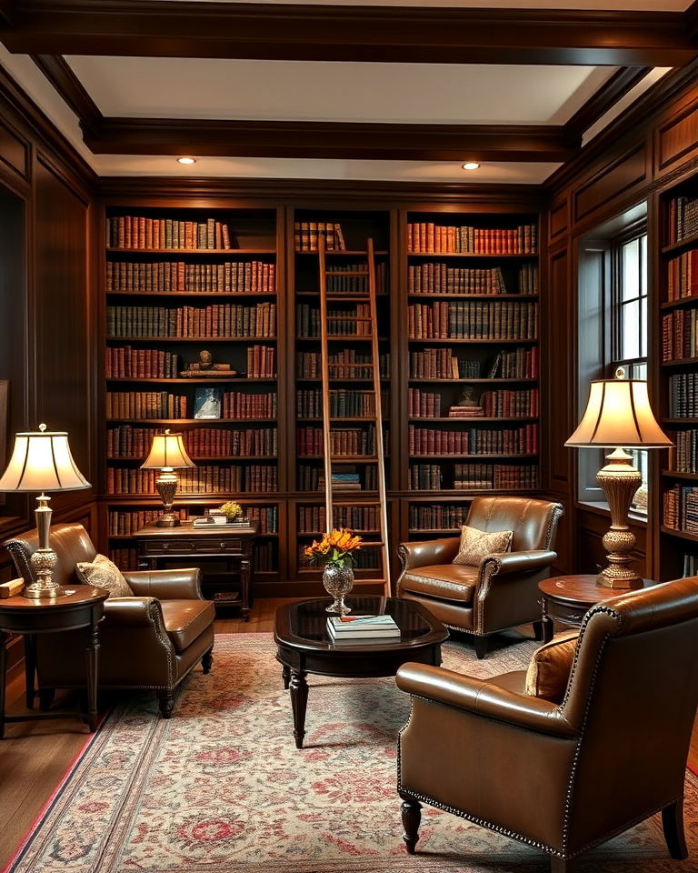 vintage inspired library - 25 Reading Room Ideas