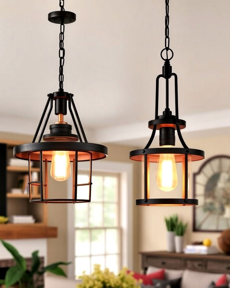 vintage inspired lighting fixtures - 25 Craftsman Living Room Ideas