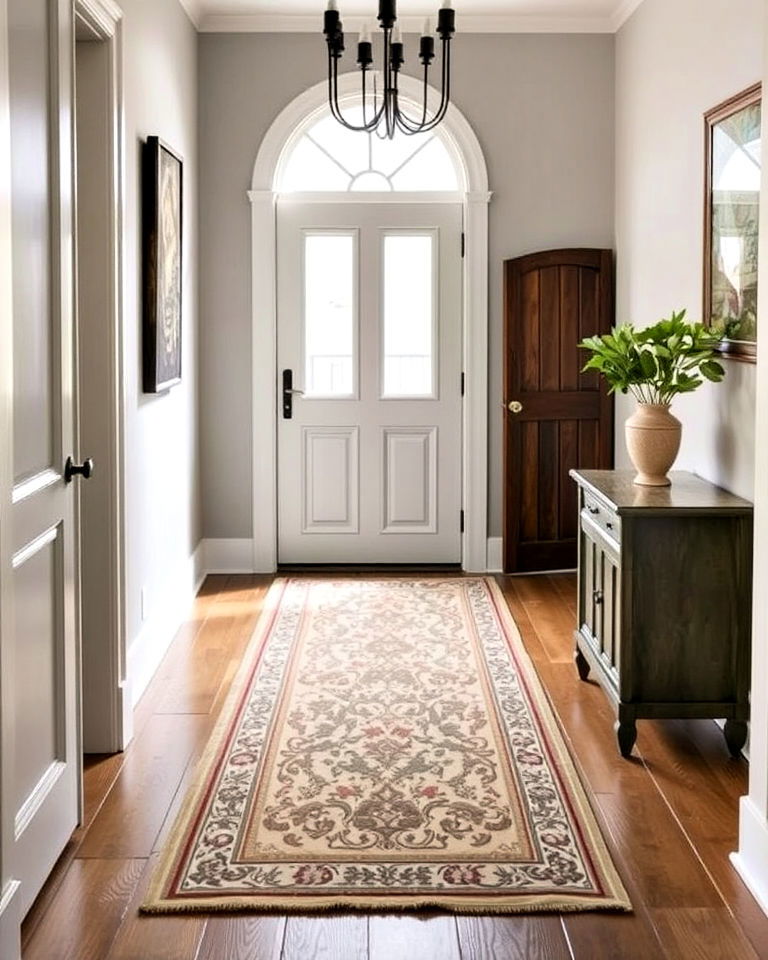 vintage inspired rugs for entryway - 15 Entryway Runner Ideas