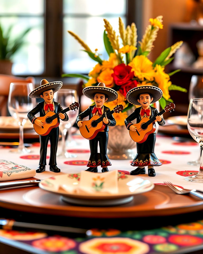 vintage mariachi figurines table decor - 15 Mexican Table Decor Ideas