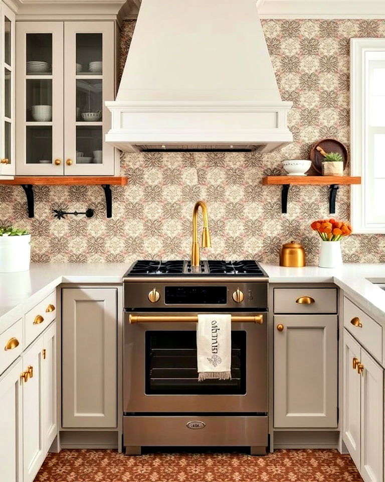 vintage patterned mosaic tiles for kitchen - 15 Mosaic Tile Backsplash Kitchen Ideas