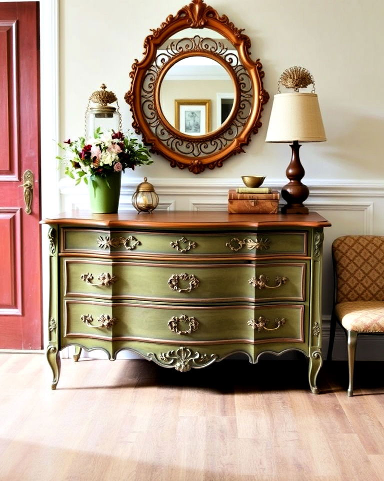 vintage repurposed dresser - 15 Entryway Dresser Ideas