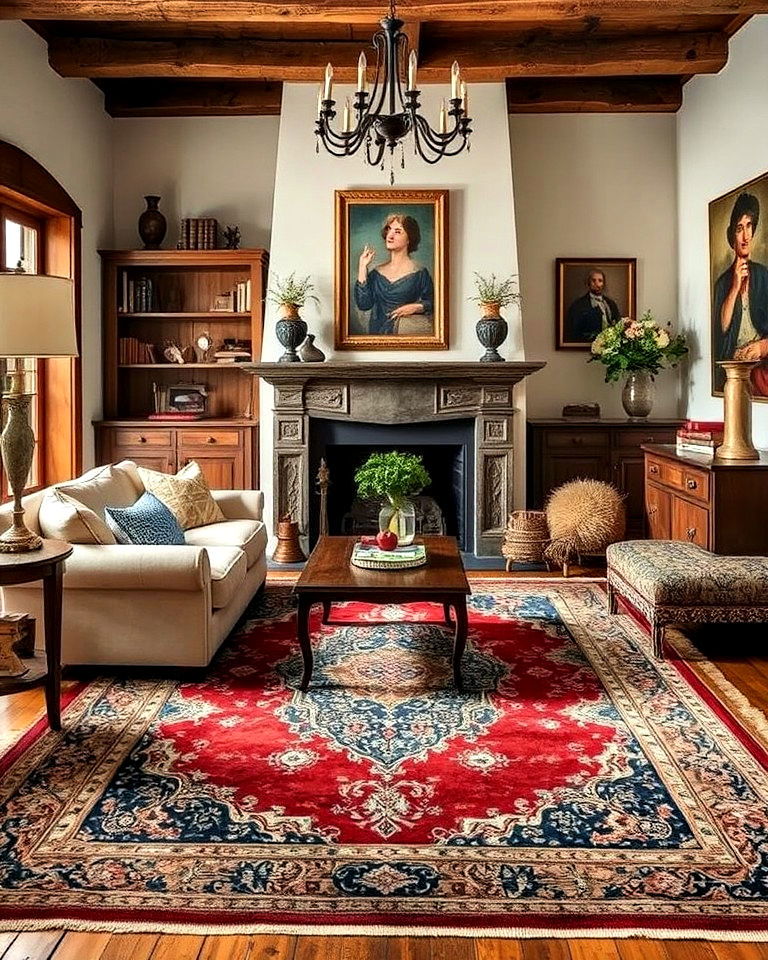 vintage rugs bring history and artistry to old world interiors - 20 Old World Interior Design Ideas