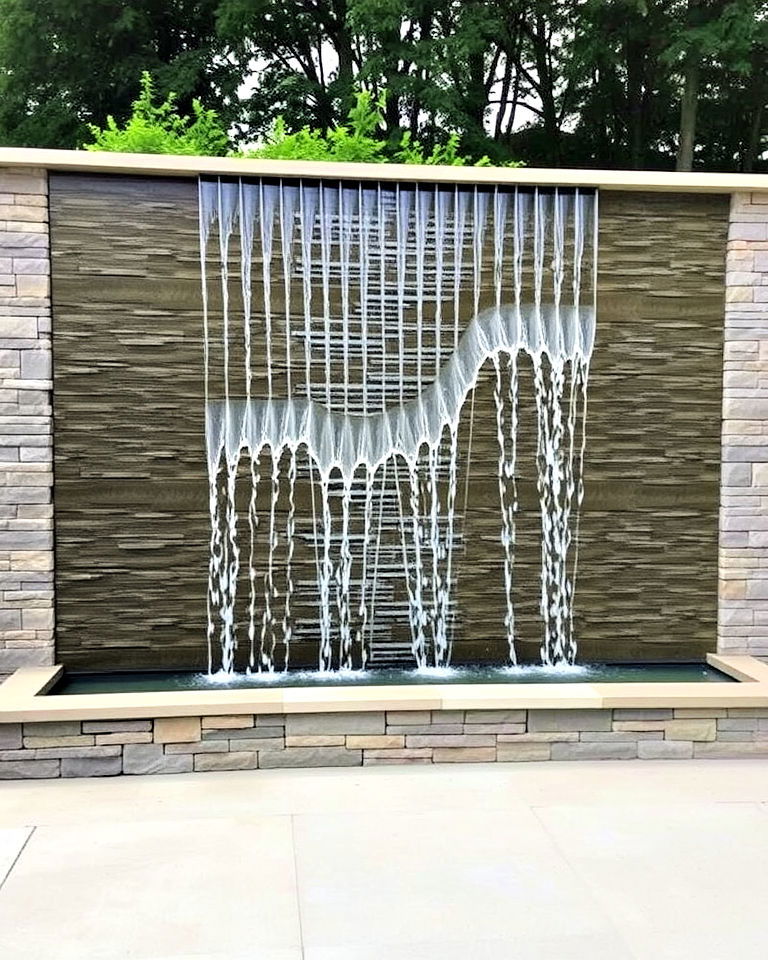 water feature wall for garden - 20 Outdoor Accent Wall Ideas