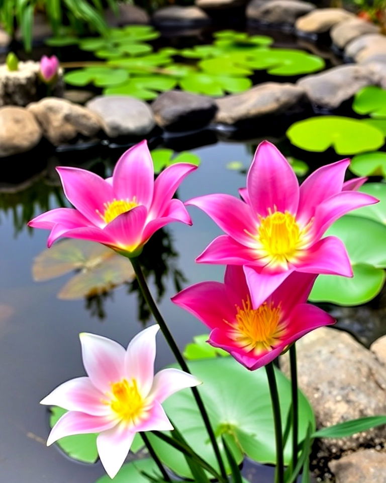 water lily inspired pondscape - 15 Lily Garden Ideas