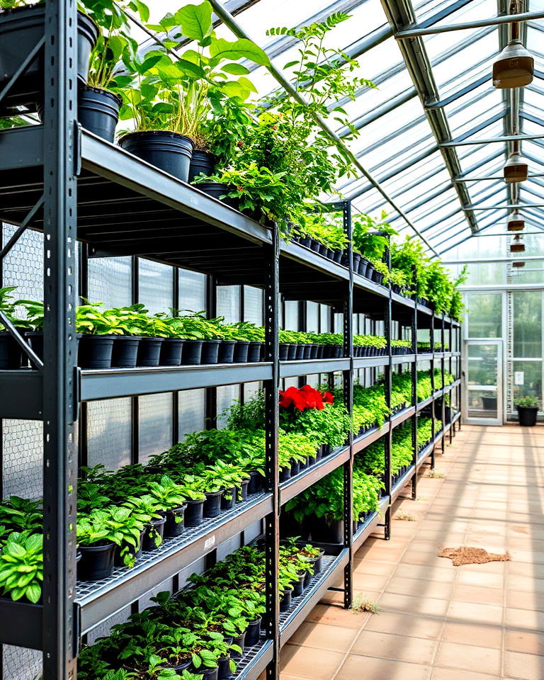 waterproof shelving for greenhouse - 25 Greenhouse Shelving Ideas