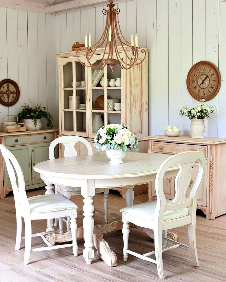 weathered wooden furniture for shabby chic interior - 25 Shabby Chic Interior Design Ideas