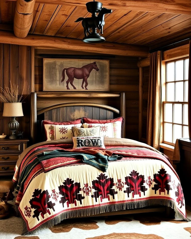 western inspired bedding - 25 Western Interior Design Ideas