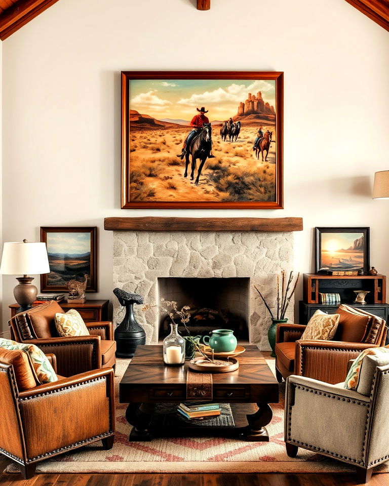 western themed artwork - 25 Western Interior Design Ideas