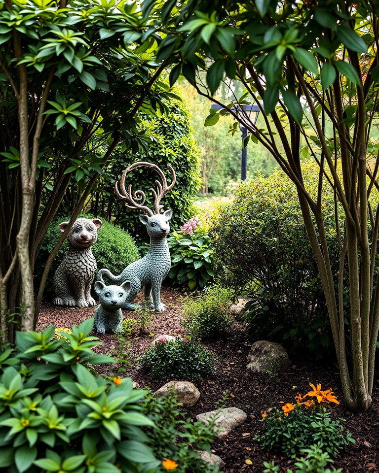 whimsical hidden garden sculptures - 40 Secret Garden Ideas