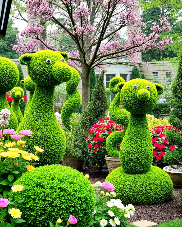 whimsical topiary sculptures - 20 Whimsical Garden Ideas