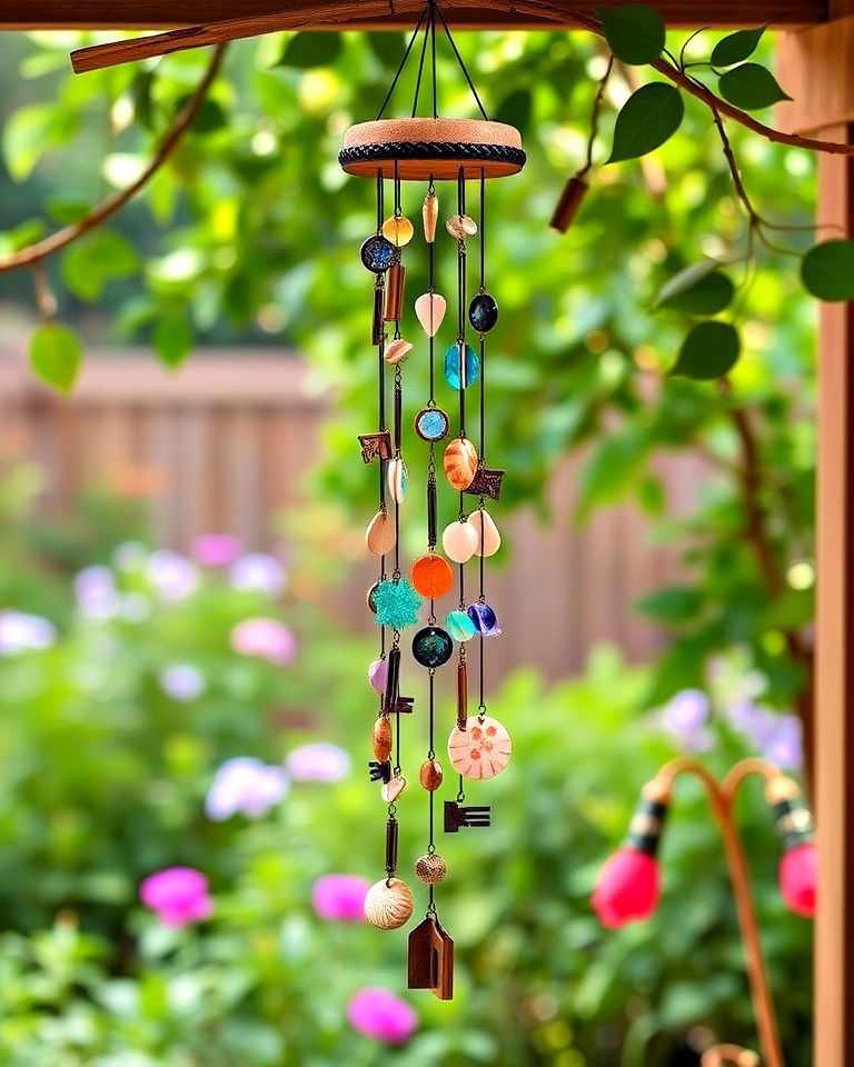 whimsical wind chimes garden - 20 Whimsical Garden Ideas