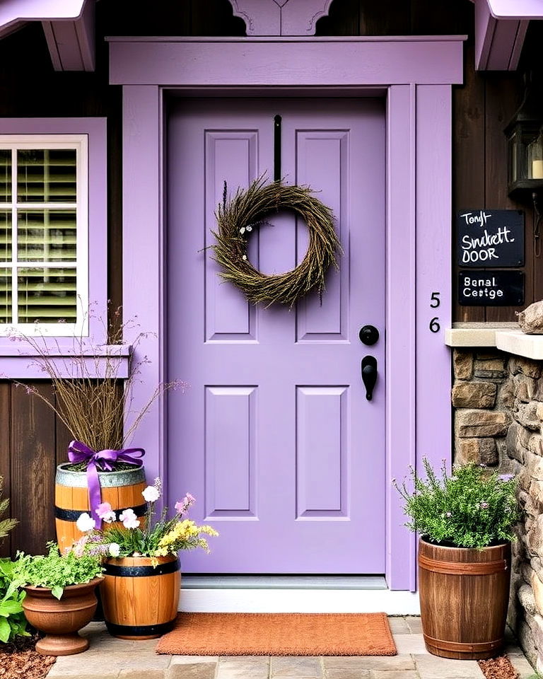 whispering woodland lavender front door - 15 Lavender Front Door Ideas