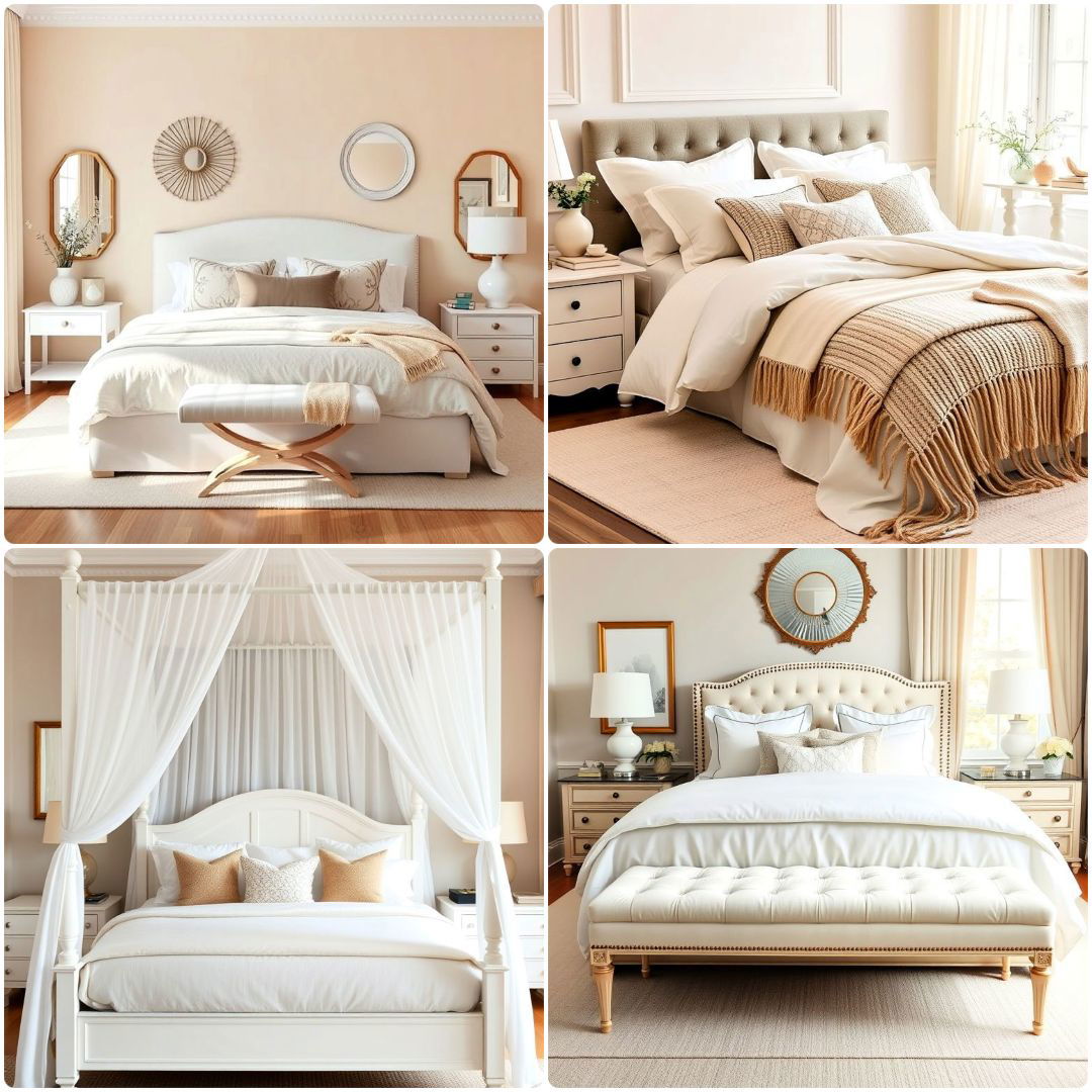 white and cream bedroom ideas
