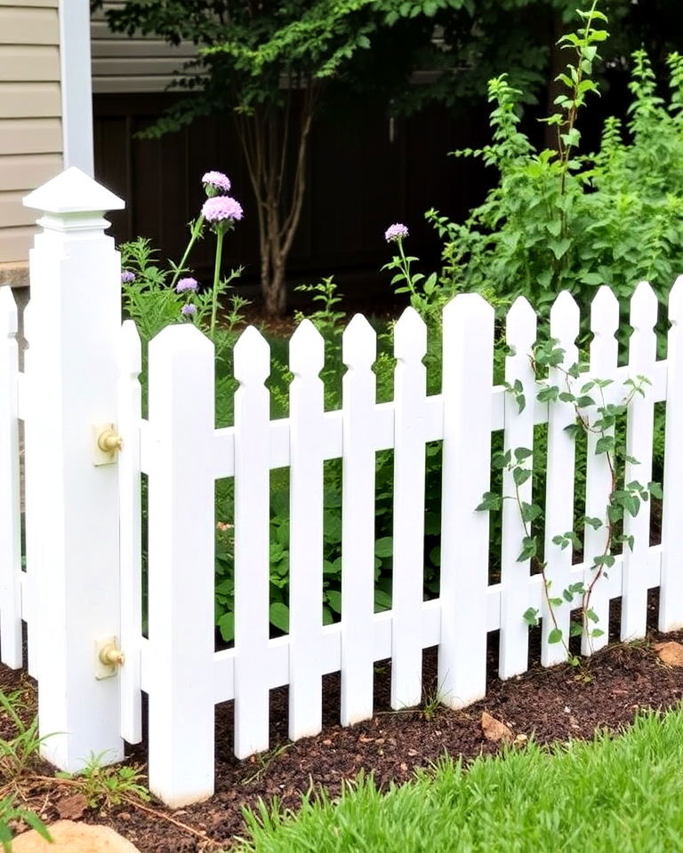 white picket fence borders for farmhouse garden - 15 Farmhouse Garden Ideas