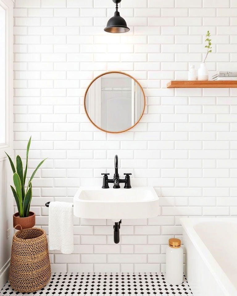 white subway tiles for bathroom - 20 White Interior Design Ideas