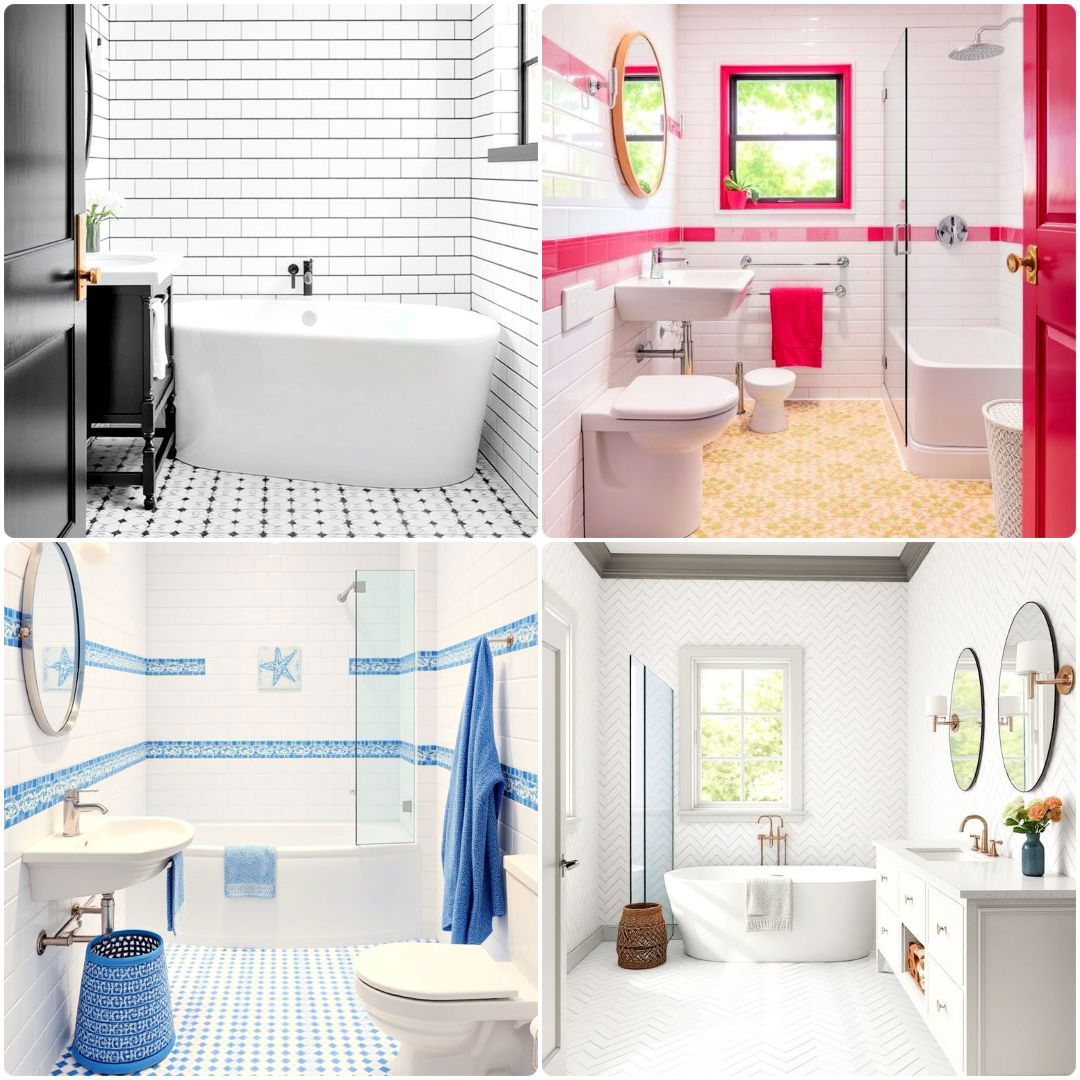 white tile bathroom ideas