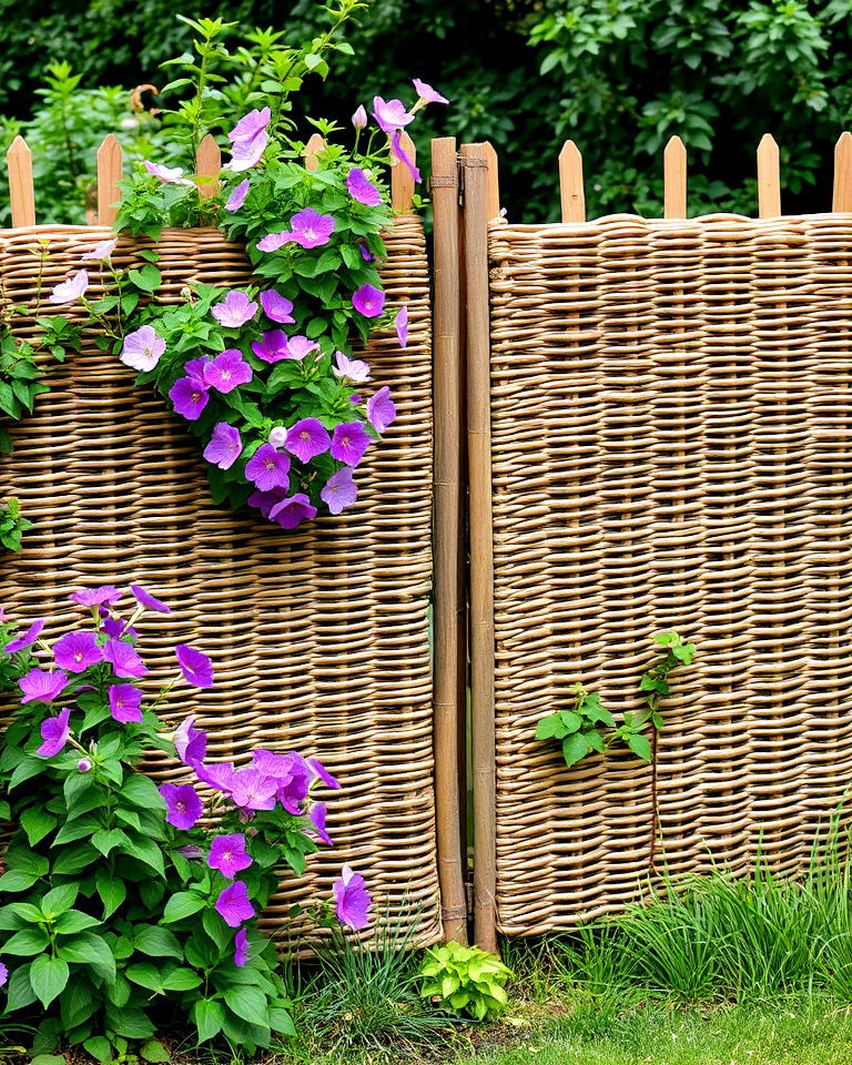 wicker fence for a rustic look - 20 Irish Garden Ideas