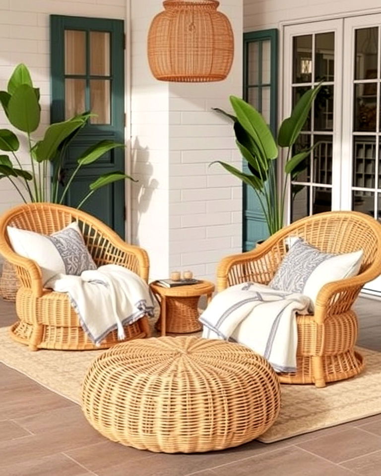 wicker floor lounger - 30 Floor Seating Ideas