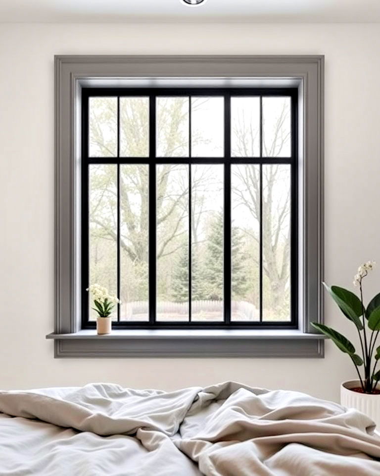 wide flat window trim for modern homes - 30 Window Trim Ideas