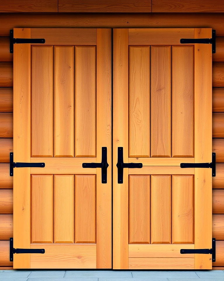 wide plank front door - 20 Rustic Front Door Ideas