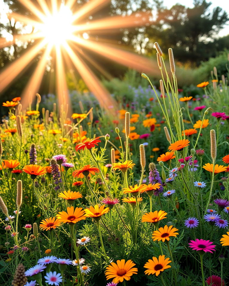 wildflower meadows with native blooms - 25 Drought Tolerant Landscaping Ideas