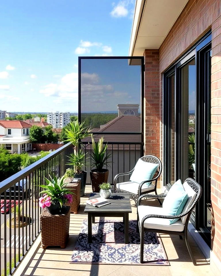 wind resistant screens for second story balcony - 15 Second Story Balcony Ideas