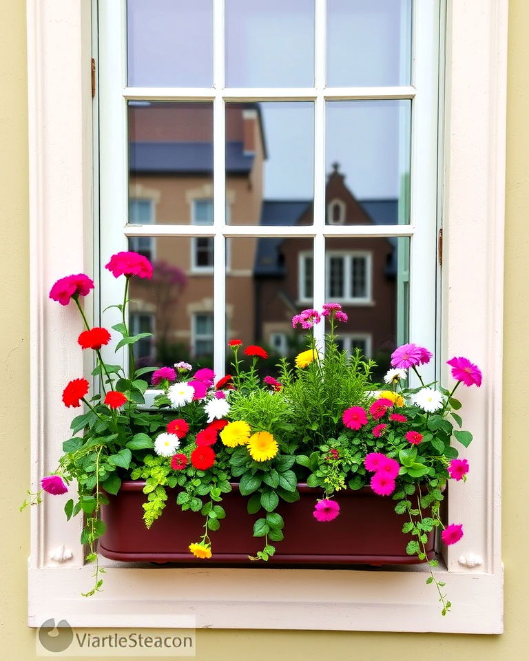 window box planters for charming views - 25 Planter Box Ideas