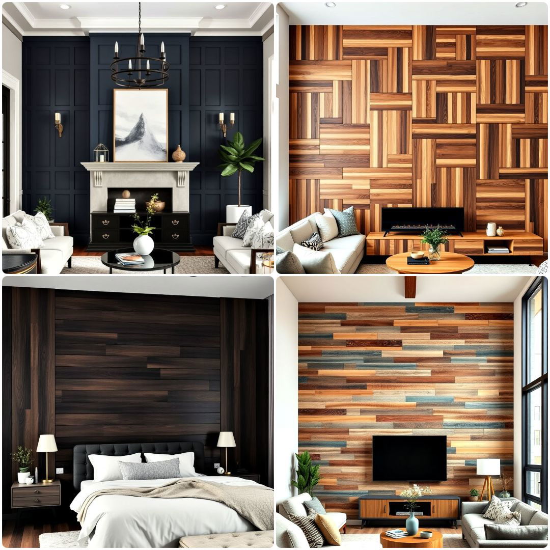Wood Trim Accent Wall Ideas Living Room Design Tips