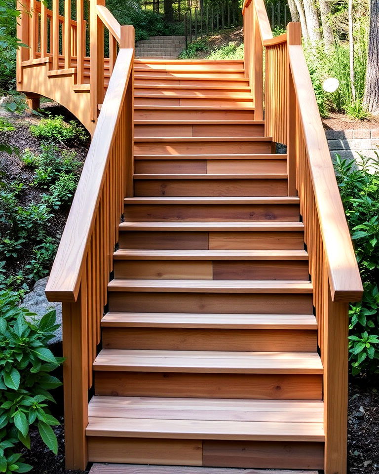 wooden garden staircases - 20 Garden Stairs Ideas