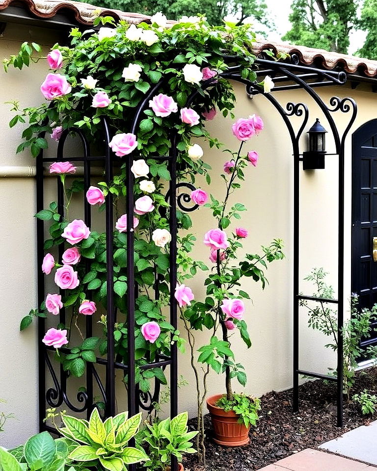wrought iron backyard trellises - 20 Italian Backyard Ideas