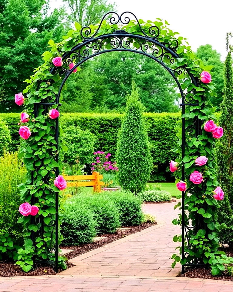 wrought iron garden arch - 25 Garden Arch Ideas