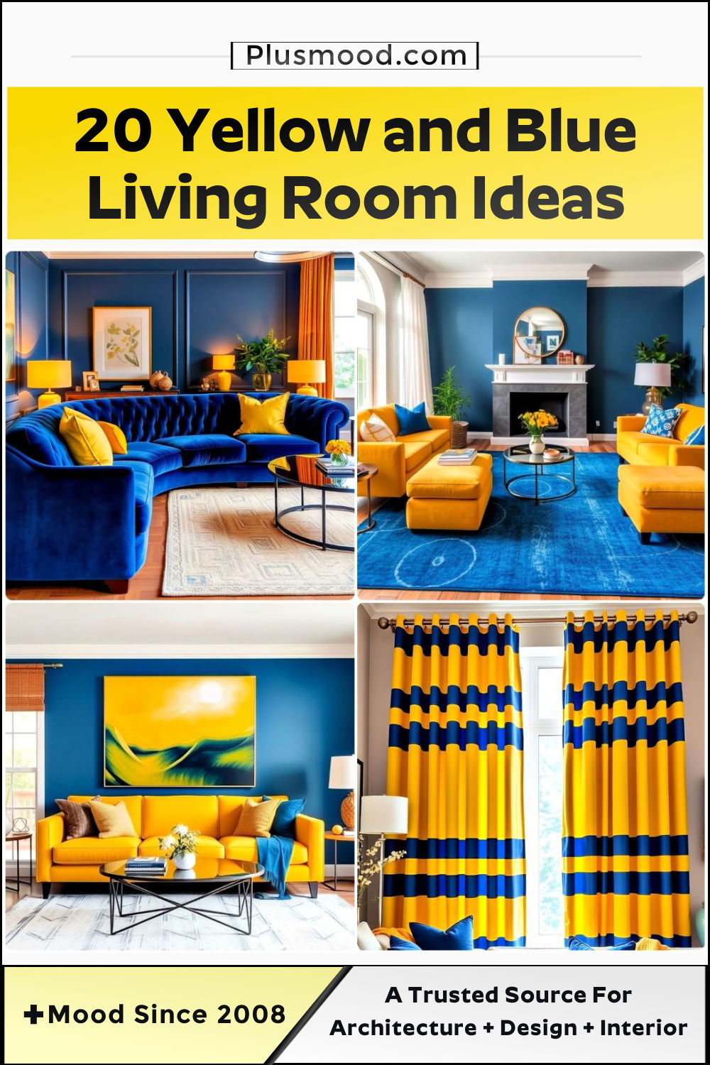 yellow and blue living room ideas
