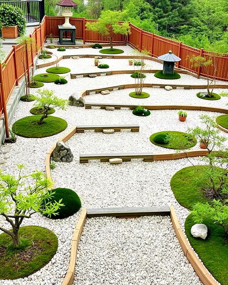 zen garden terraces hillside garden - 15 Hillside Terraced Garden Ideas