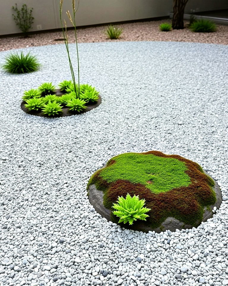 zen gardens with gravel and minimal plants - 25 Drought Tolerant Landscaping Ideas