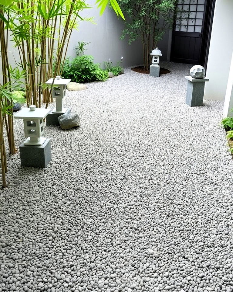 zen inspired pathway - 20 Pea Gravel Walkway Ideas