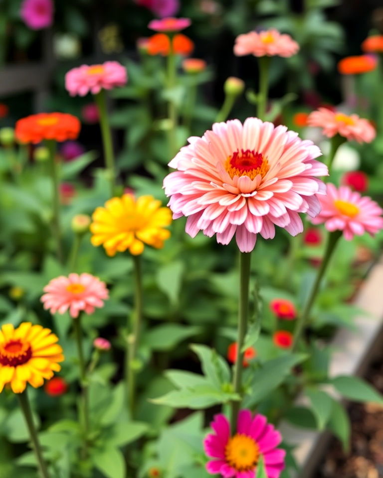 zinnias for a personal cutting garden - 20 Zinnia Garden Ideas