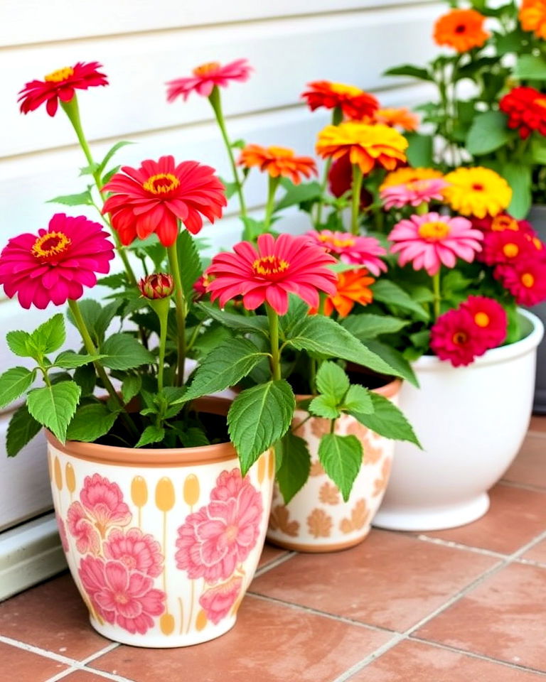 zinnias in containers for garden - 20 Zinnia Garden Ideas