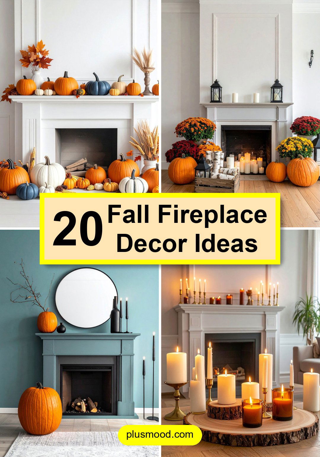 20 Fall Fireplace Decor Ideas