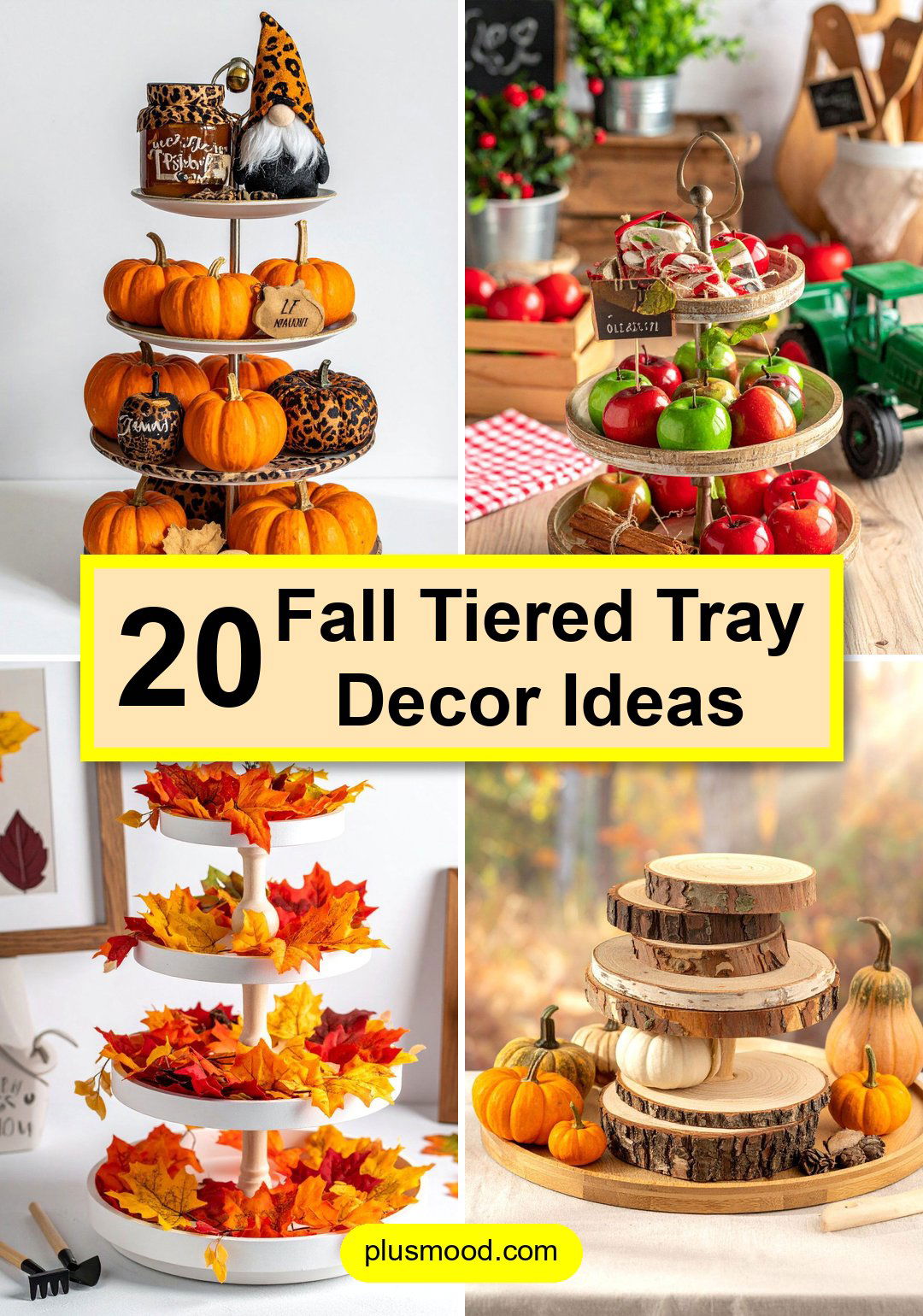 20 Fall Tiered Tray Decor Ideas