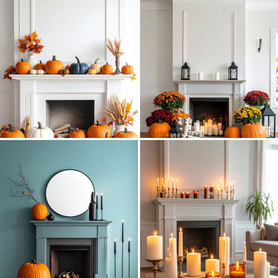 20 fall fireplace decor ideas-2